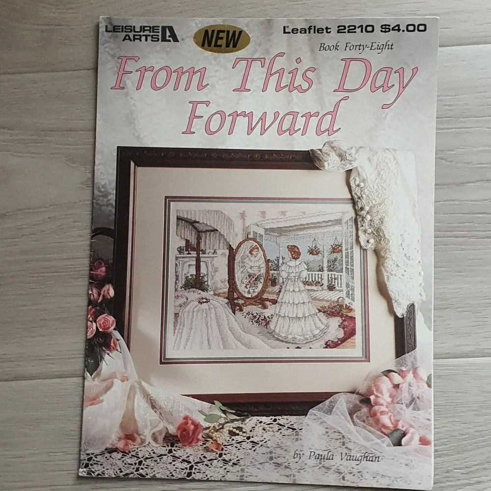Leisure Arts Paula‎ Vaughan From This Day Forward Cross Stitch Pattern Leaflet